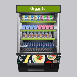 Open Air Merchandiser Commercial Refrigerator, Grab and Go Merchandiser Display Cooler