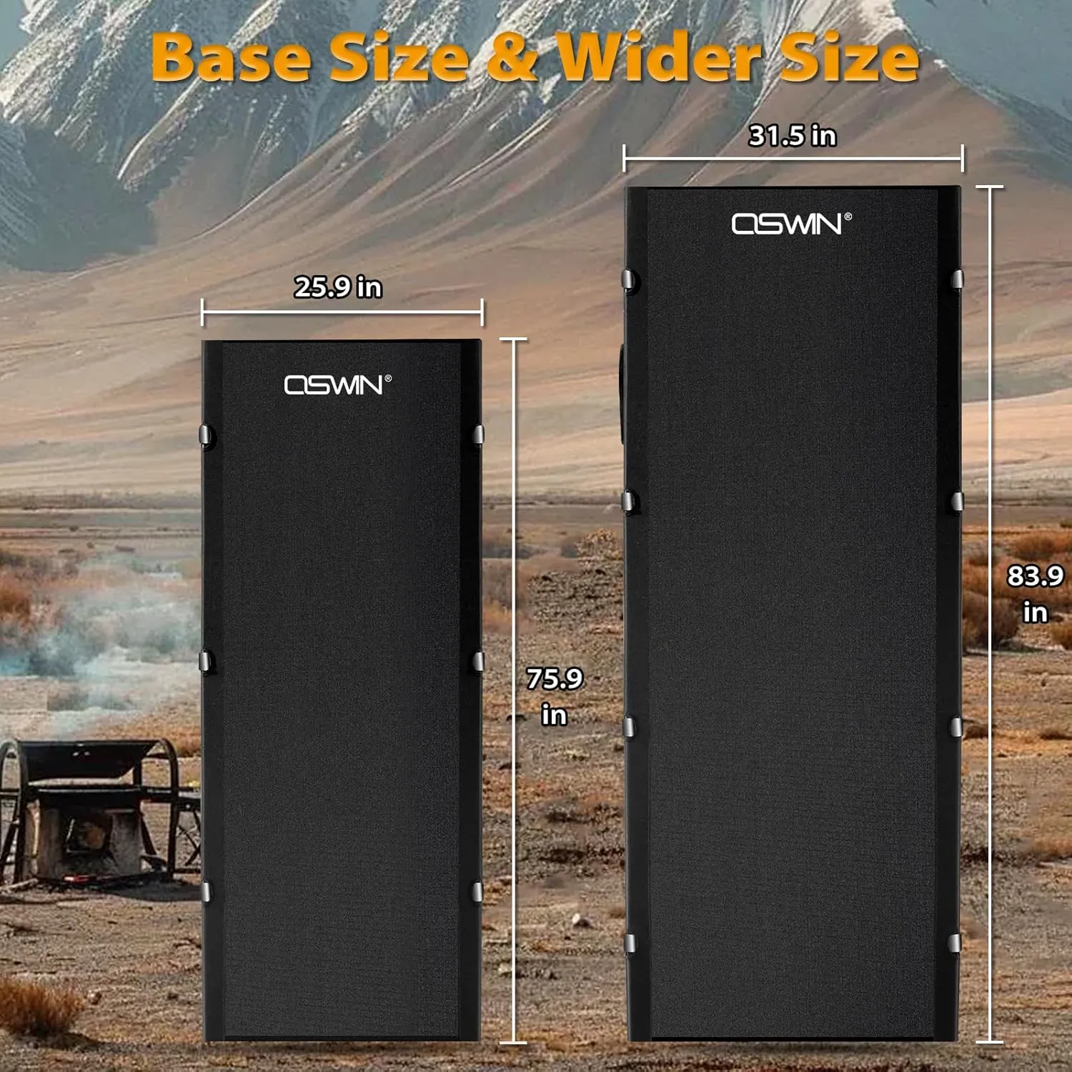 OSWIN XXL Camping Cots with Leg Extensions，Folding Camping Cots for Adults, Ultralight Folding Backpack cots, Support 330 pounds, Portable Camping beds Outdoor Hiking RV Beach (Wider Black)