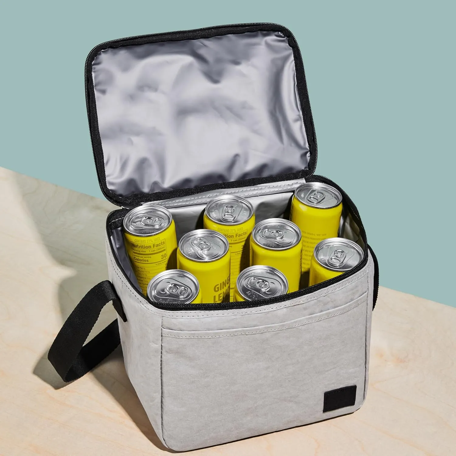Out of the Woods Dolphin Lunch Cooler, Reusable and Eco-Friendly, Gray