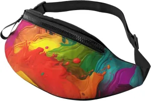 Paint colors Fanny Pack for Man Women Waist Bag Adjustable Belt Casual Chest Bag Bum Bags for Travel Sports Running Hiking Waist Packs
