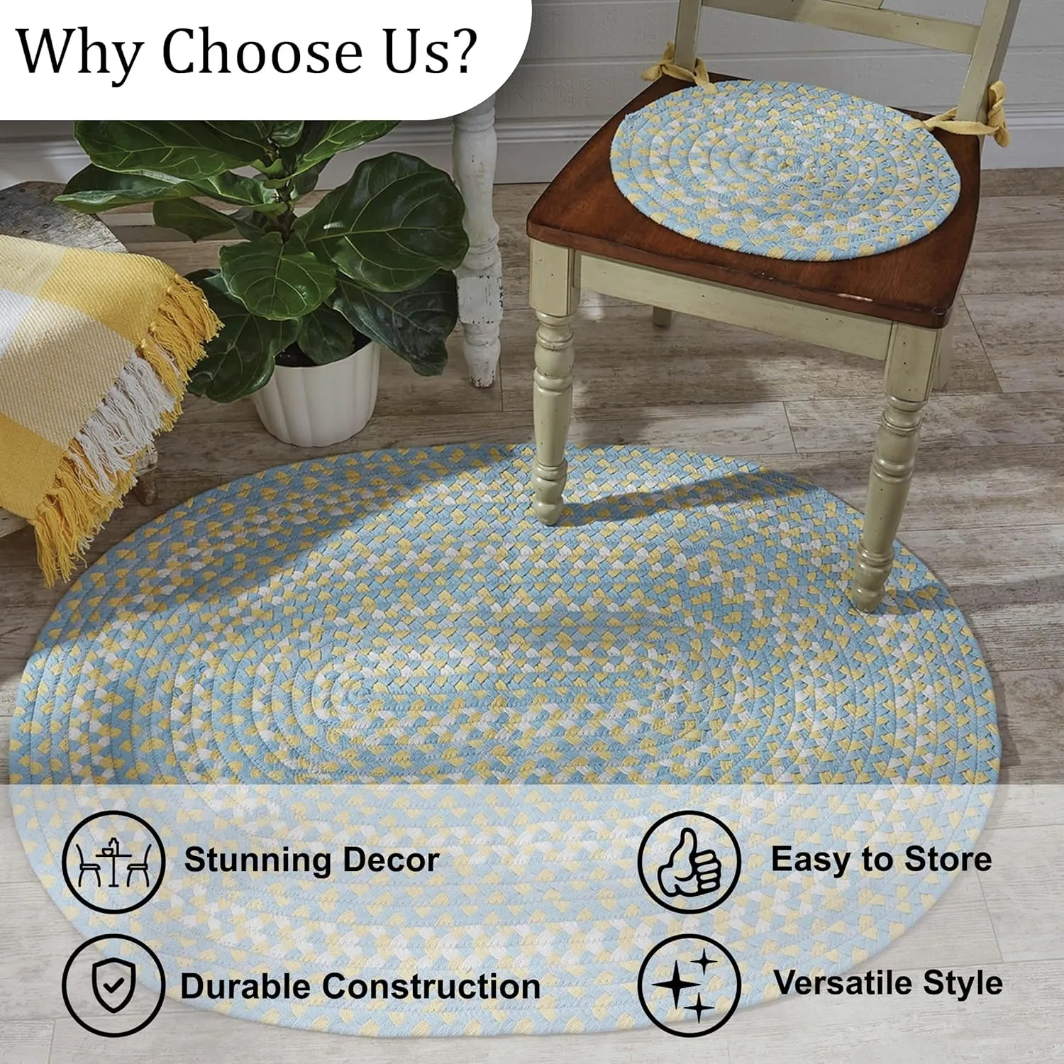 Park Designs Cozy Cottage Braided Chairpad