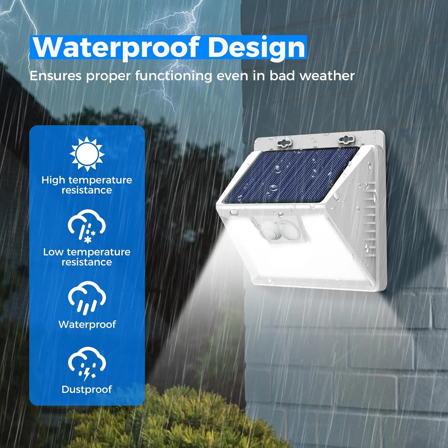 Peasur 12 Pack/140 LED Solar Lights Outdoor, Waterproof, 3 Modes, Motion Sensor, White