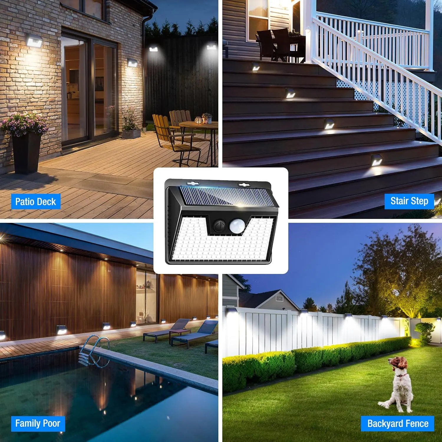 Peasur Solar Lights Outdoor Waterproof [12 Packs/140 LEDs], 3 Lighting Modes Solar Motion Sensor Light Outdoor, Ultra Bright Security Lights Outdoor Solar Lights for Outside Fence Yard Patio Deck