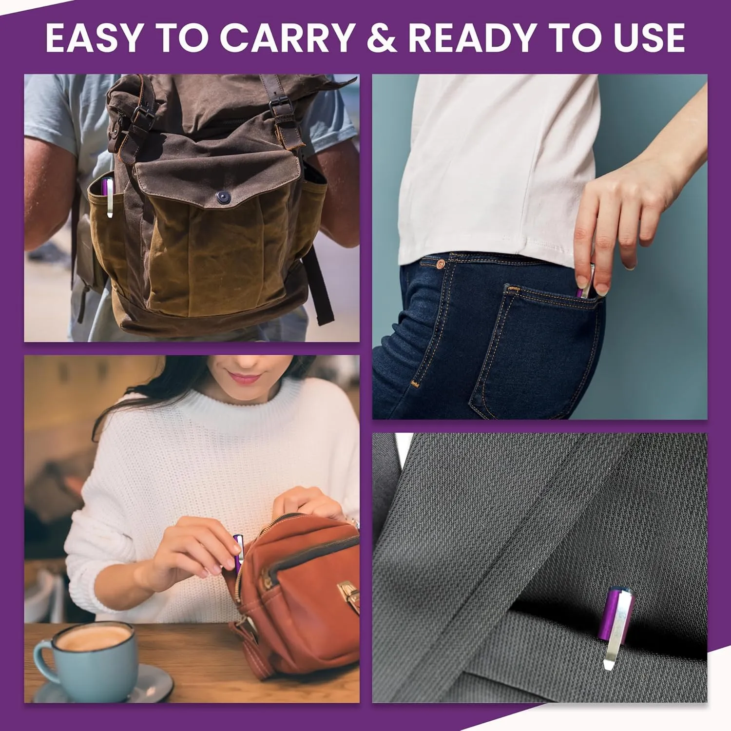 Pen Stun Gun Protection for Women - Rechargeable Self Defense Device ADS-15SBP