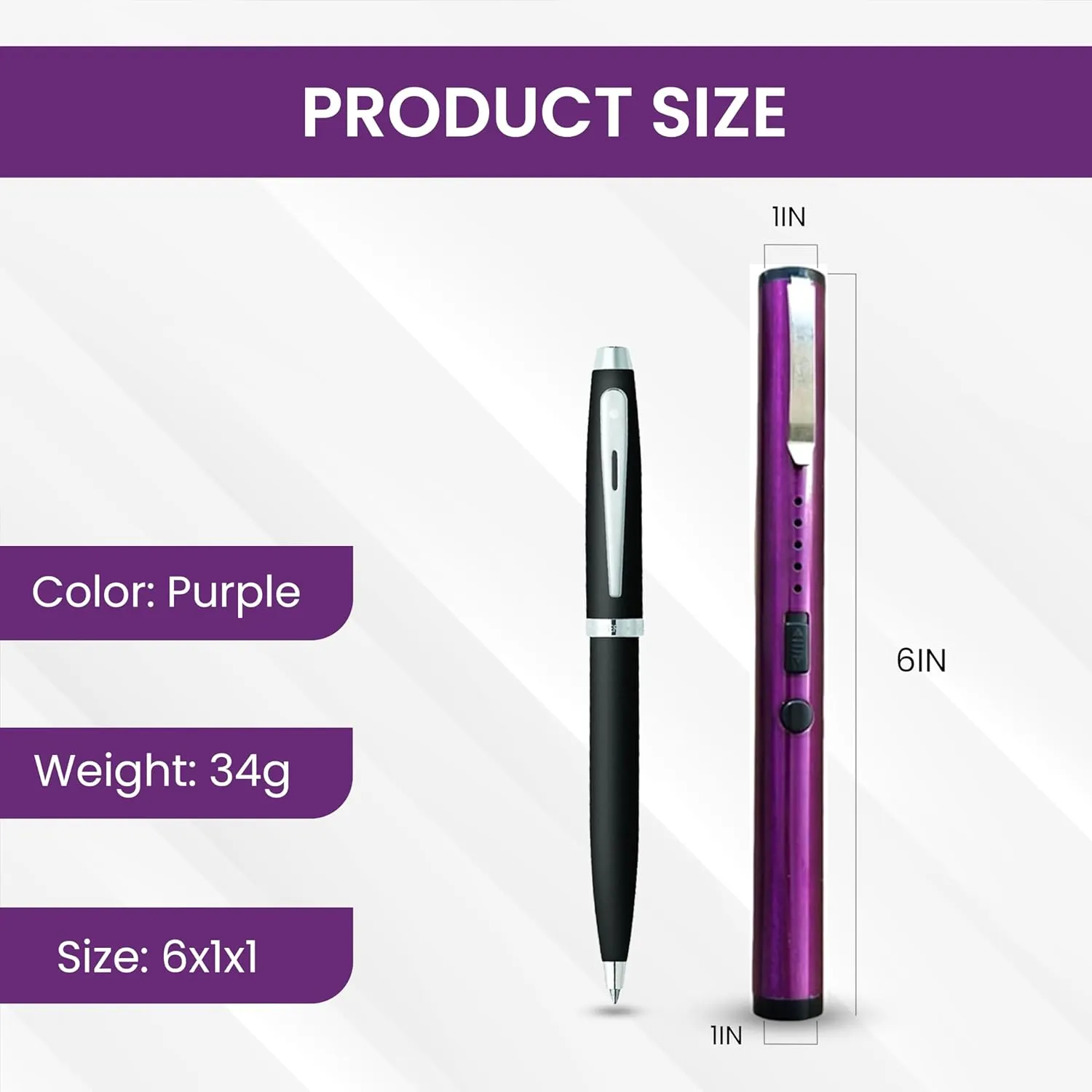 Pen Stun Gun Protection for Women - Rechargeable Self Defense Device ADS-15SBP