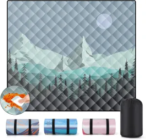 Picnic Blankets 60x80 Sand Repellent Water Resistant Padded Couples Beach Blanket Backseat Covers Campers Europe Travel Trailer Equipment Outdoorsy Birthday Gift for Girlfriend Teen Kids boss
