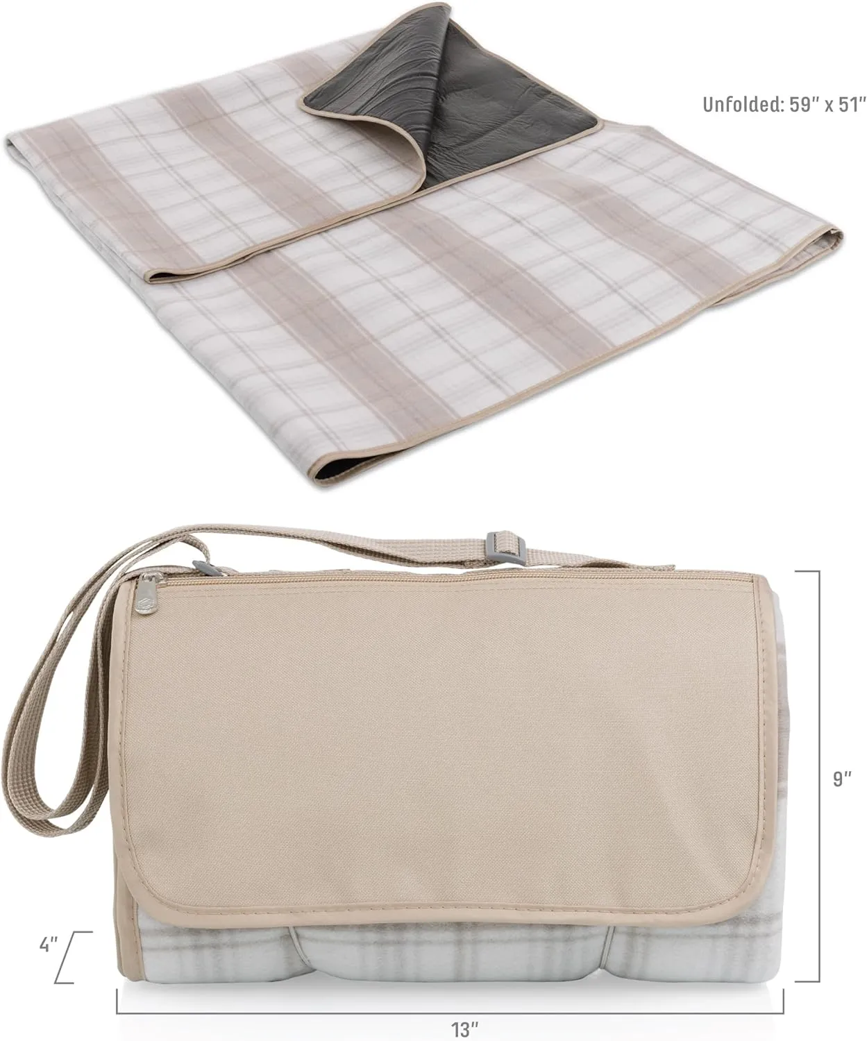 PICNIC TIME Blanket Tote Outdoor Picnic Blanket