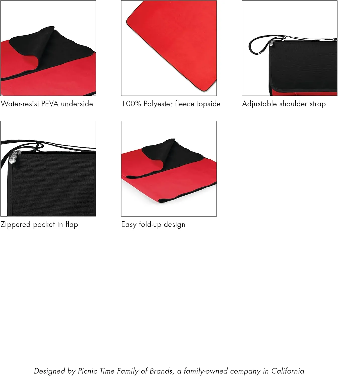 PICNIC TIME Blanket Tote Outdoor Picnic Blanket