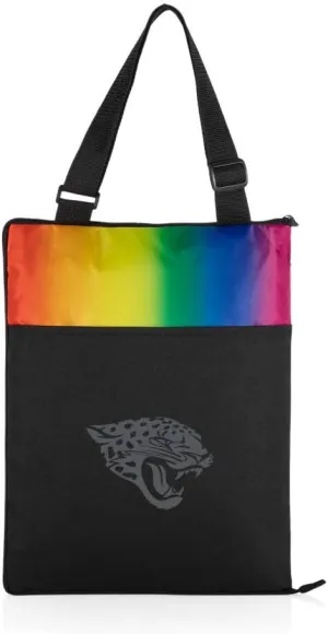 Picnic TIME NFL Vista Outdoor Picnic Blanket & Tote, Beach Blanket, Camping Blanket, (Rainbow with Black)