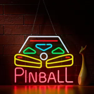 Pinball Neon Sign for Wall Décor with Dimmable Switch LED Neon Signs Light