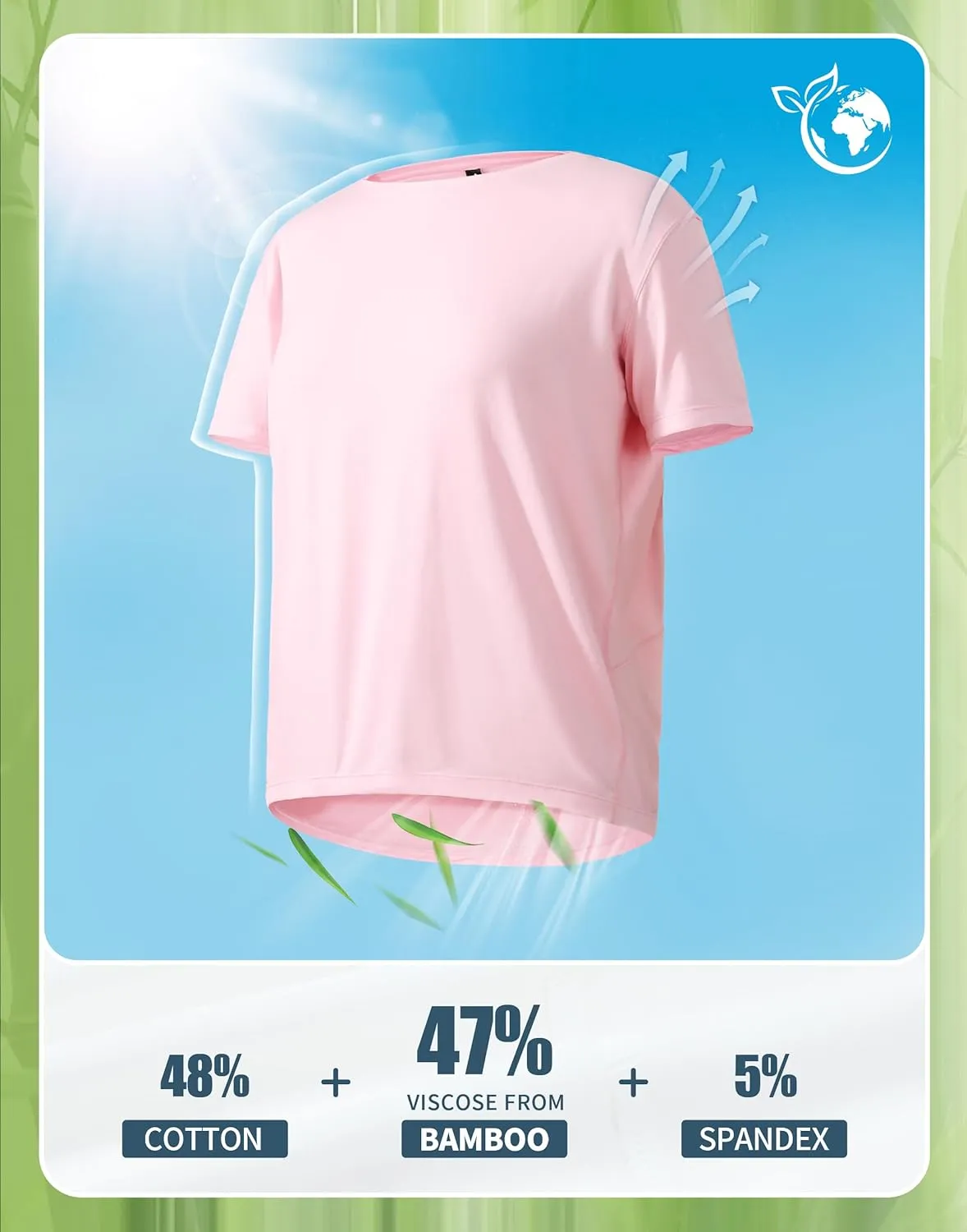 Pioneer Camp Women's Bamboo Viscose Short Sleeve Shirts Boat Neck Loose Fit Gym Workout T-Shirt Athletic Casual Tops