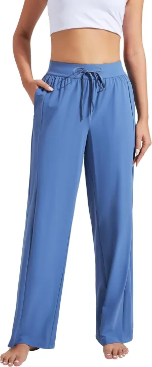 Pioneer Camp Women's Wide Leg Pants with Pockets High Waisted Stretch Cozy Lounge Pants Soft Loose Fit Casual Sweatpants