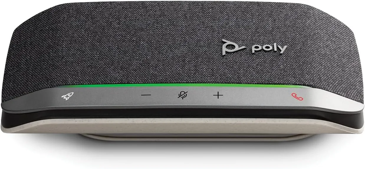 Poly Sync 20 USB-C Personal Portable Smart Speakerphone (Plantronics) – Noise/Echo Reduction -Works w/Teams, Zoom, PC, Mac, Mobile – Amazon Exclusive