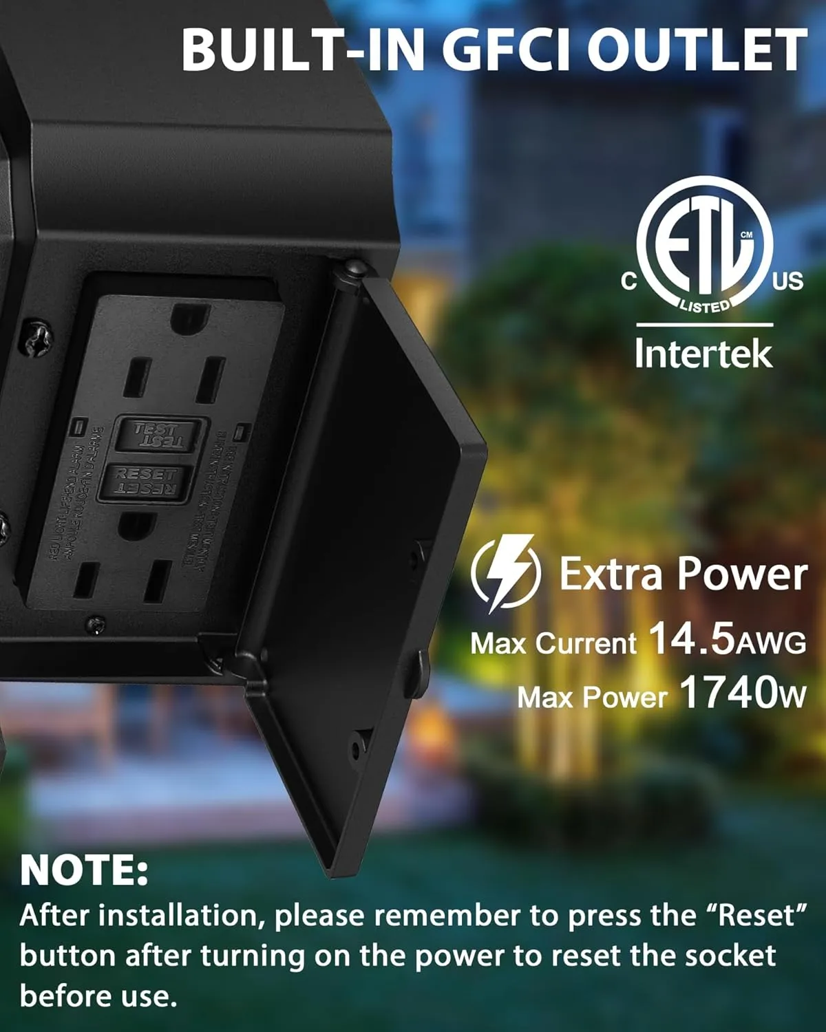 Porch Lights with Outlet, Outdoor Motion Sensor Lights, Dusk to Dawn Exterior Light Fixture, Anti-Rust Waterproof Outdoor Wall Light, Aluminum Outside Lights for House Patio Front Door Garage, Black