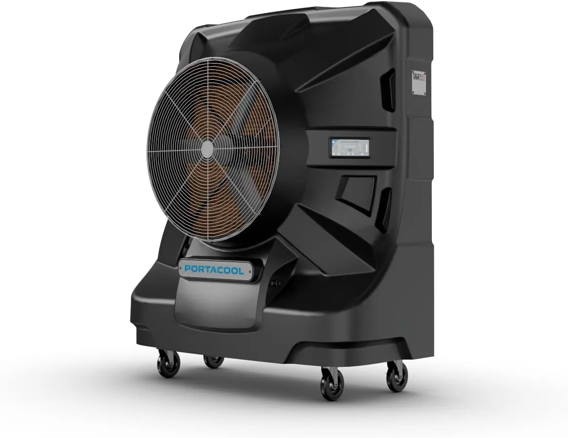 Portacool Apex 4000 (PACA40001A1) – Wi-Fi Enabled High Velocity Portable Evaporative Cooler for 4000 sq. ft. with up to 50-foot Reach, Programable, 55 Gallon Reservoir, Variable Speed