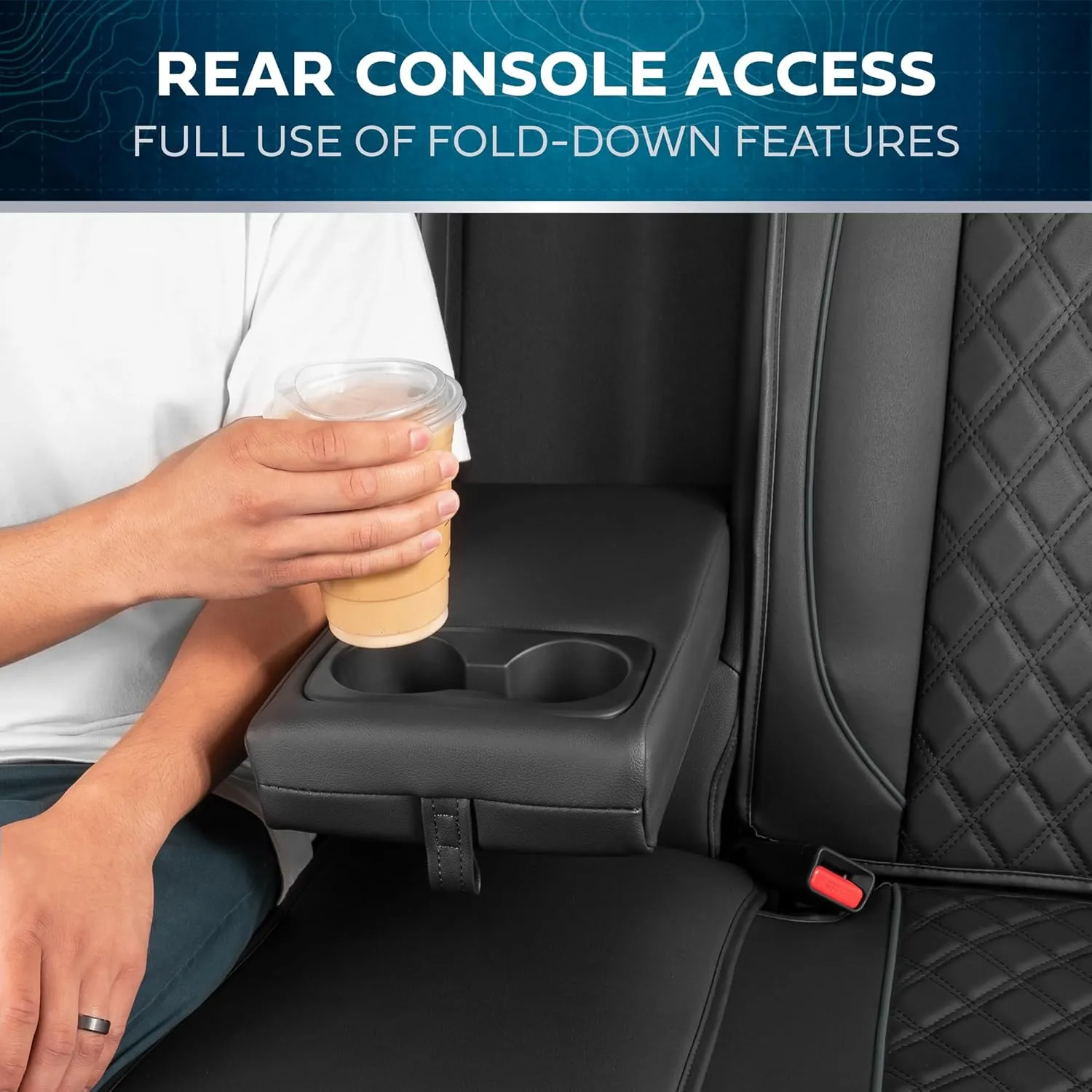 Prestige Faux Leather Seat Covers - Semi-Custom Fit Car Seat Covers Full Set - Seat Covers for Trucks & SUV PU Leather Car Seat Covers - 2 Front Seat Interior Covers & 1 Back Bench Seat Cover