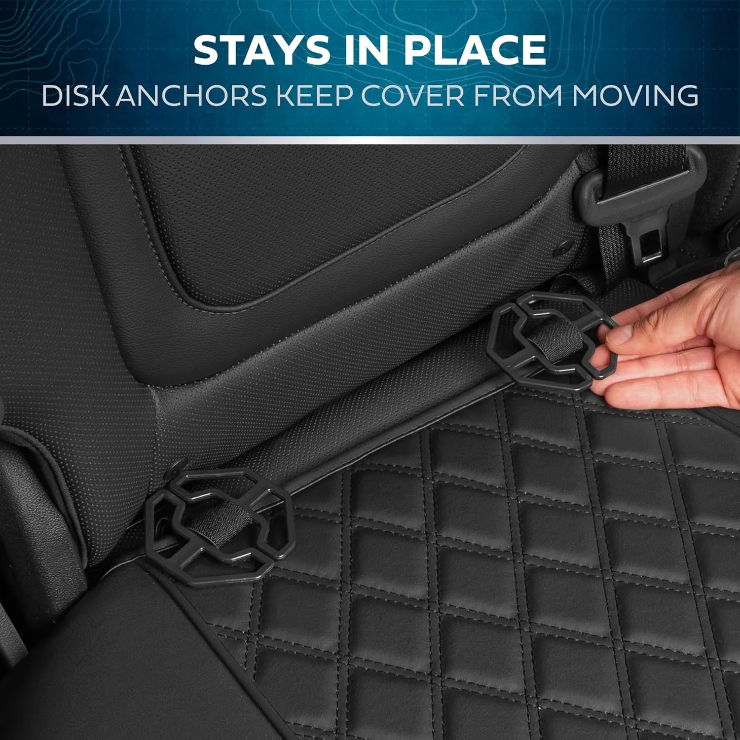 Prestige Premium Seat Covers, Semi-Custom Fit Car Seat Covers Full Set, Automotive Interior Cover for Car Truck Van SUV, Made with Faux Leather for Superior Feel & Durability - Black