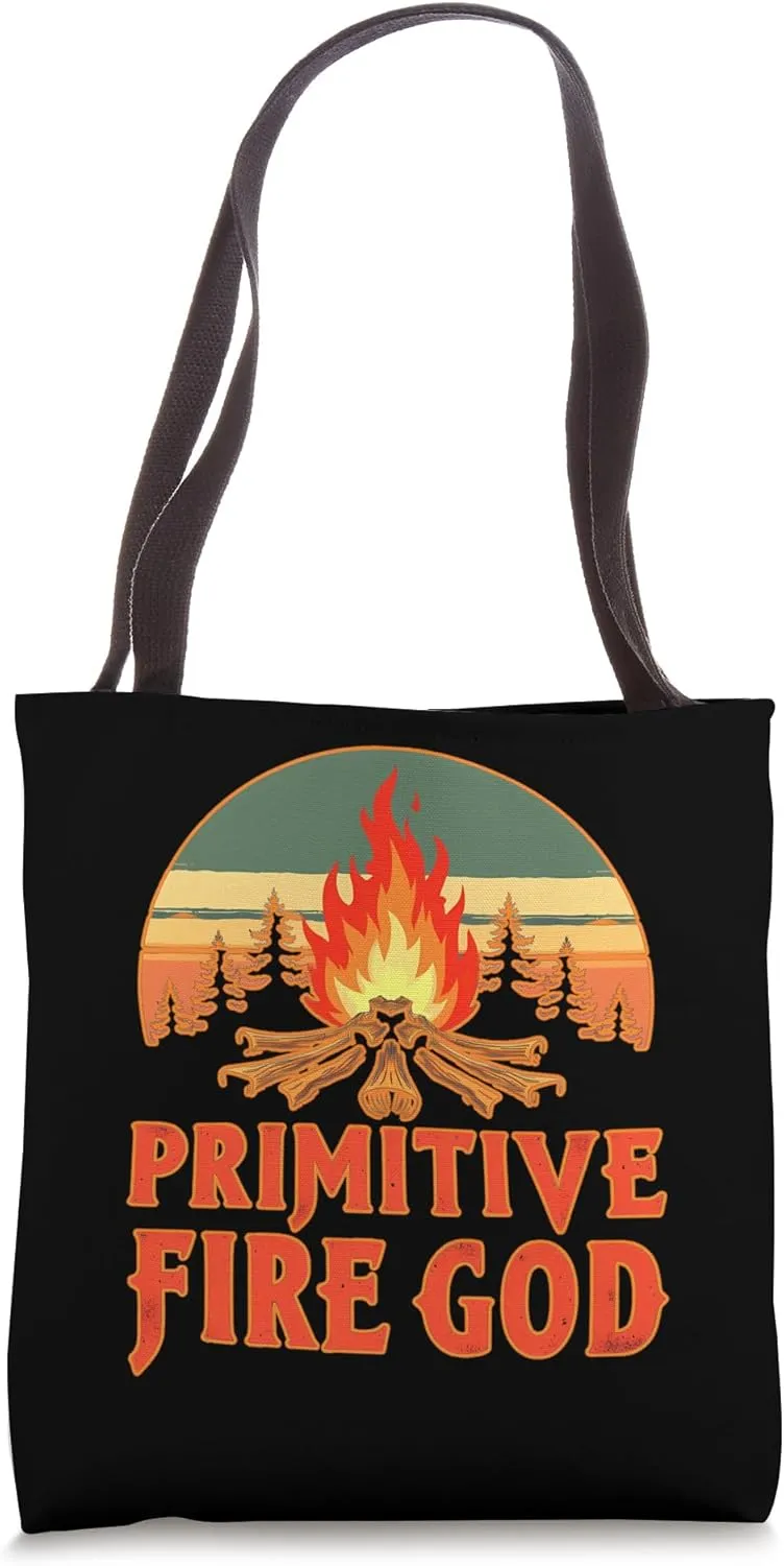 PRIMITIVE FIRE GOD bushcraft hiking camping adventurer Tote Bag