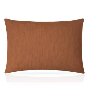 Pro Goleem Toddler Pillow with Muslin Cotton Pillowcase, 13x18 Soft Toddler Pillows for Sleeping Kids Pillow Child Pillow Machine Washable Perfect for Bed, Toddler Cot and Travel, Brown
