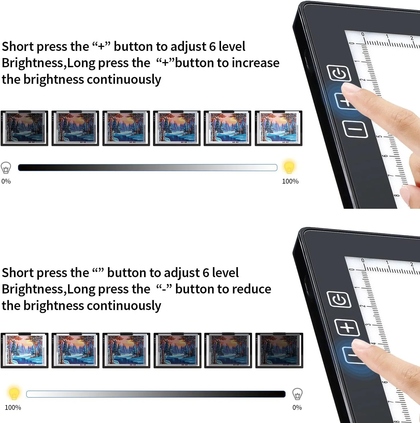 Rechargeable A4 Light Pad with Carry Bag & Stand,Ultra Thin Light Table with Clip,6 Levels of Brightness Light Box for tracing,Diamond Painting.led Light Board for Artists,Drawing,Sketching,Animation