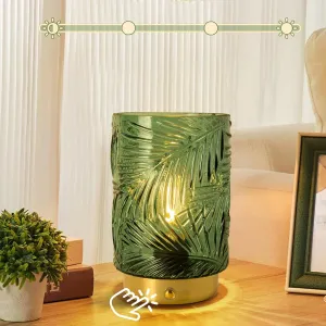 Rechargeable Battery Powered Lamp, Cordless Emergency Lamps for Power Outage, Decorative Small Accent Lamps for Entryway/Stairway/Bathroom/Corner, Dimmable Glass Battery Operated Table Lamp Indoor