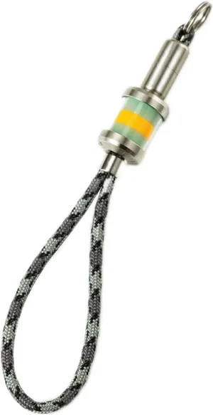RovyVon Ti Firefly Pro EDC Titanium Bead, Handcrafted Lanyards Pendant for Pocket Knife/Outdoor Gear/Zipper Pulls/Survival Key-Chain(Blue/Orange/Blue)