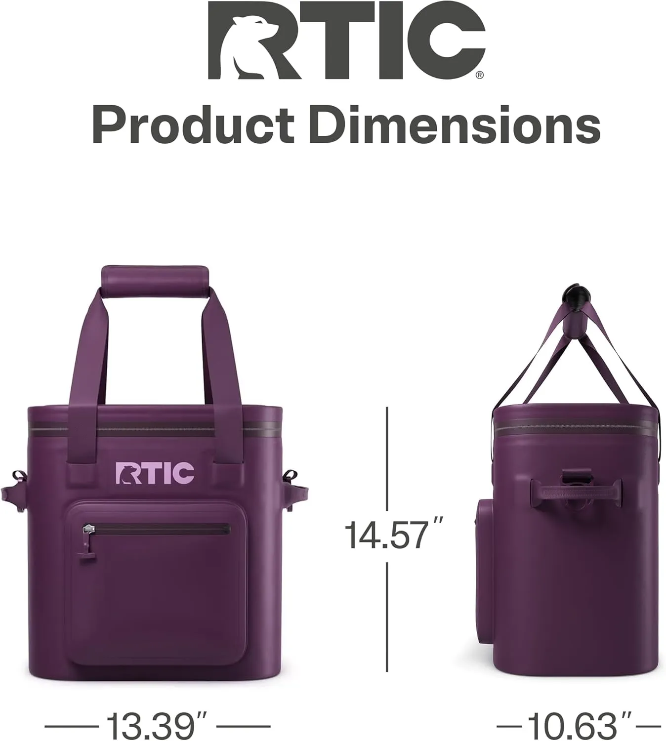 RTIC 20 Can Ultra-Tough Soft Cooler Pro, Insulated, Waterproof, Leak Proof, Portable Floating Bag for Beverage, Drink, Lunch, Outdoor, Beach, Car,Camping, Picnic, Fishing, Boat
