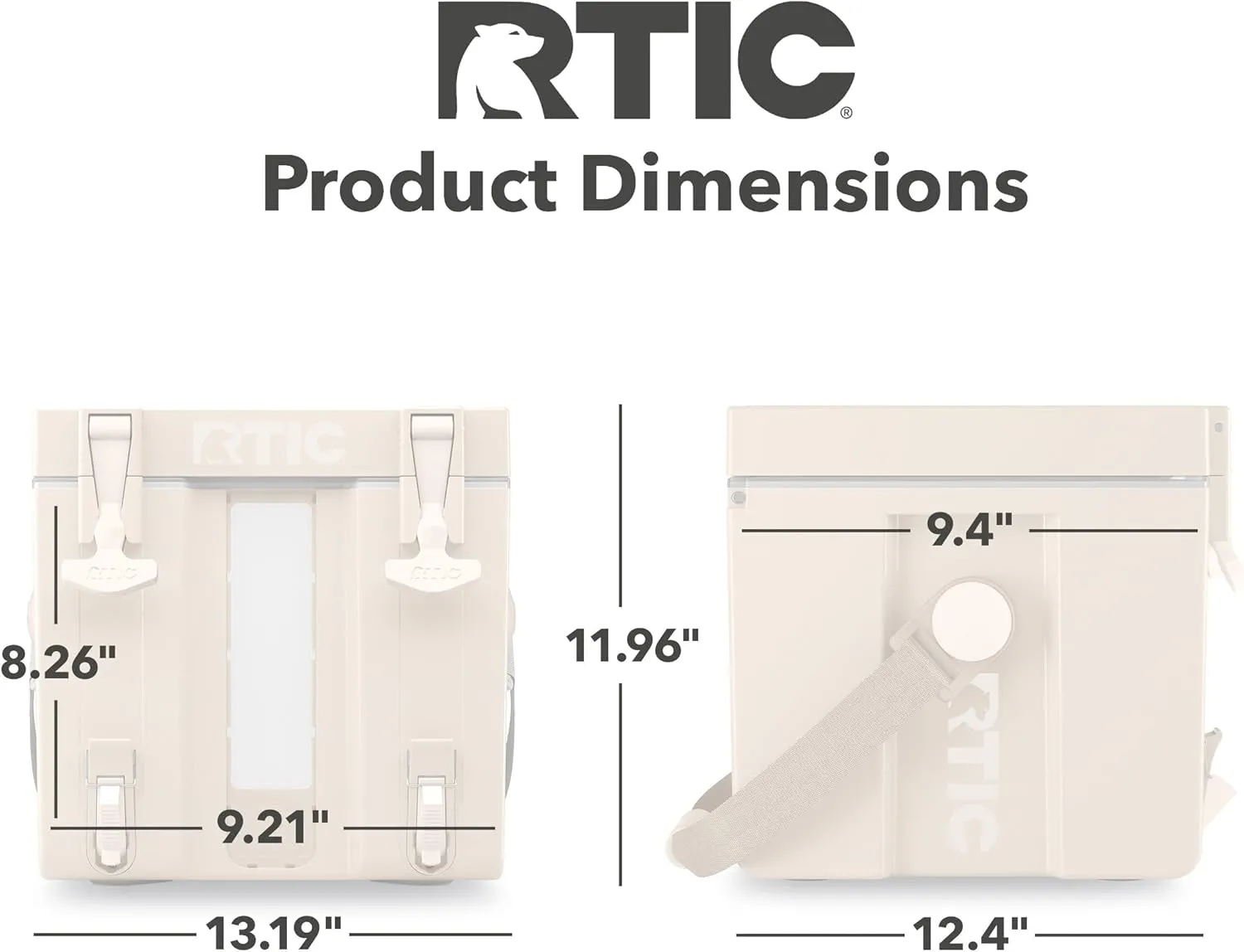 RTIC Halftime Water Cooler 3 Gallon Portable Carrier Container, Drink Beverage Dispenser, Stackable with 2 Taps, Bottleless, BPA-Free, for Sports, Camping, BBQ, Parties, Picnic, Beach