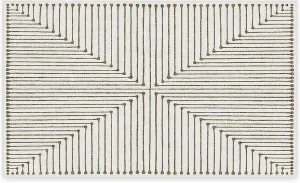 Ruggable x Jonathan Adler Washable 3x5 Area Rug, Inkdrop Camel & Ivory, Premium Modern Rugs for Living Room, Bedroom, Kitchen, Office, Classroom with Gripper Non Slip Pad