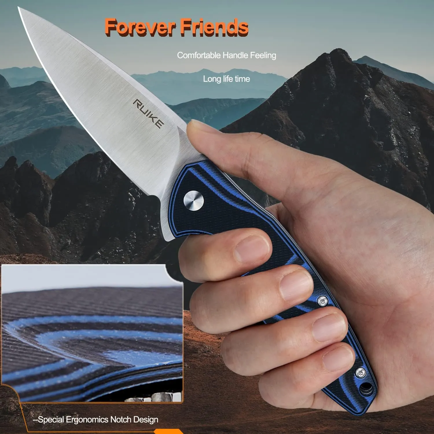 Ruike Small Pocket Folding Knife Tactical Knives Liner Lock 14C28N Stainless Steel with Pocket Clip Survival Scouts Knife Outdoor Mini ecd Ruike P105-Q add Multi Knife