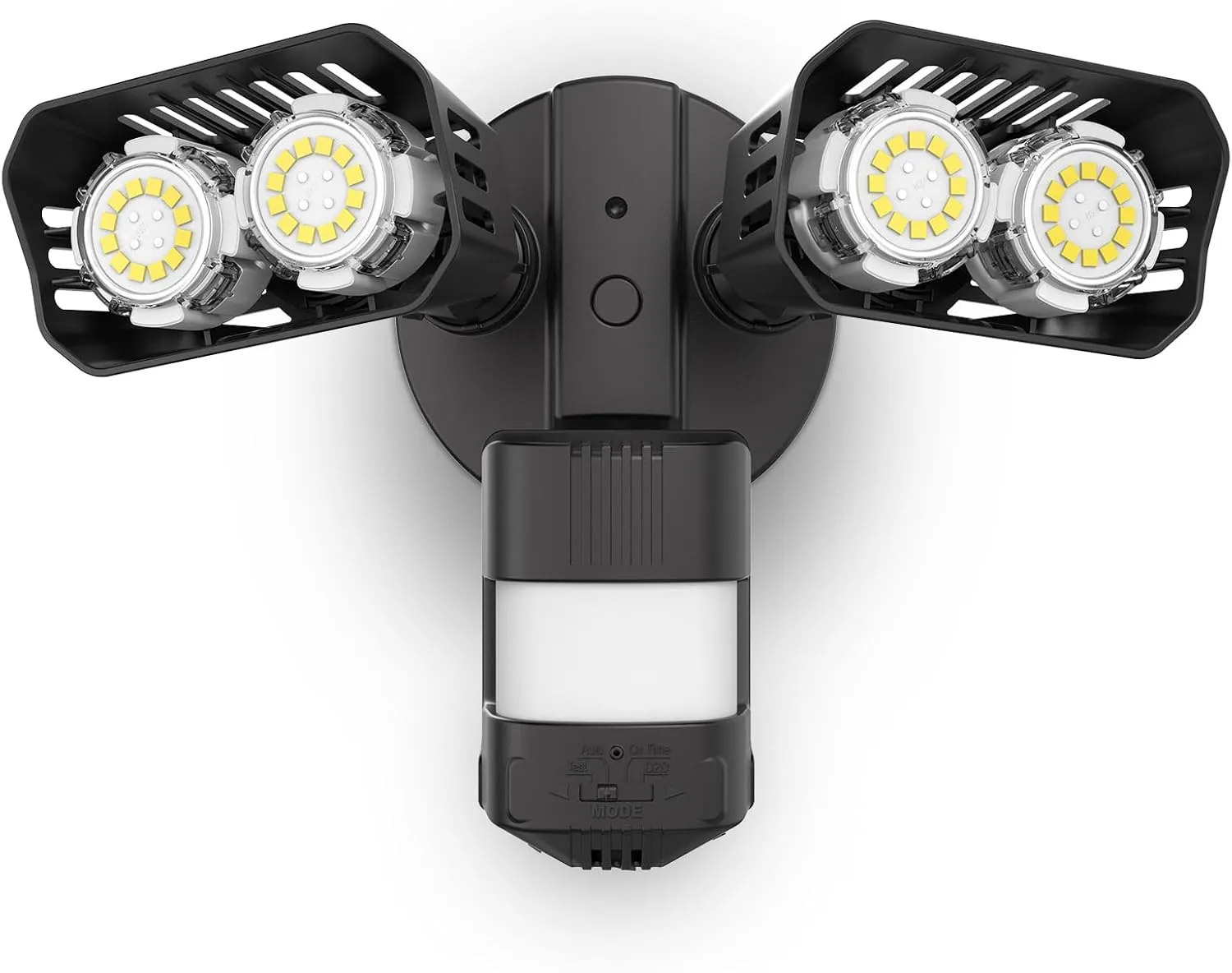 SANSI 28W 3500LM Motion Sensor Outdoor Lights, Outdoor Motion Sensor Light Security Lights Detector with 4 Mode 350W Equiv 5000K, IP65 Waterproof for Soffit, Garage, Yard (Black) Hardwired