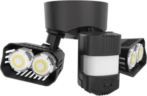 SANSI 28W 3500LM Motion Sensor Outdoor Lights, Outdoor Motion Sensor Light Security Lights Detector with 4 Mode 350W Equiv 5000K, IP65 Waterproof for Soffit, Garage, Yard (Black) Hardwired