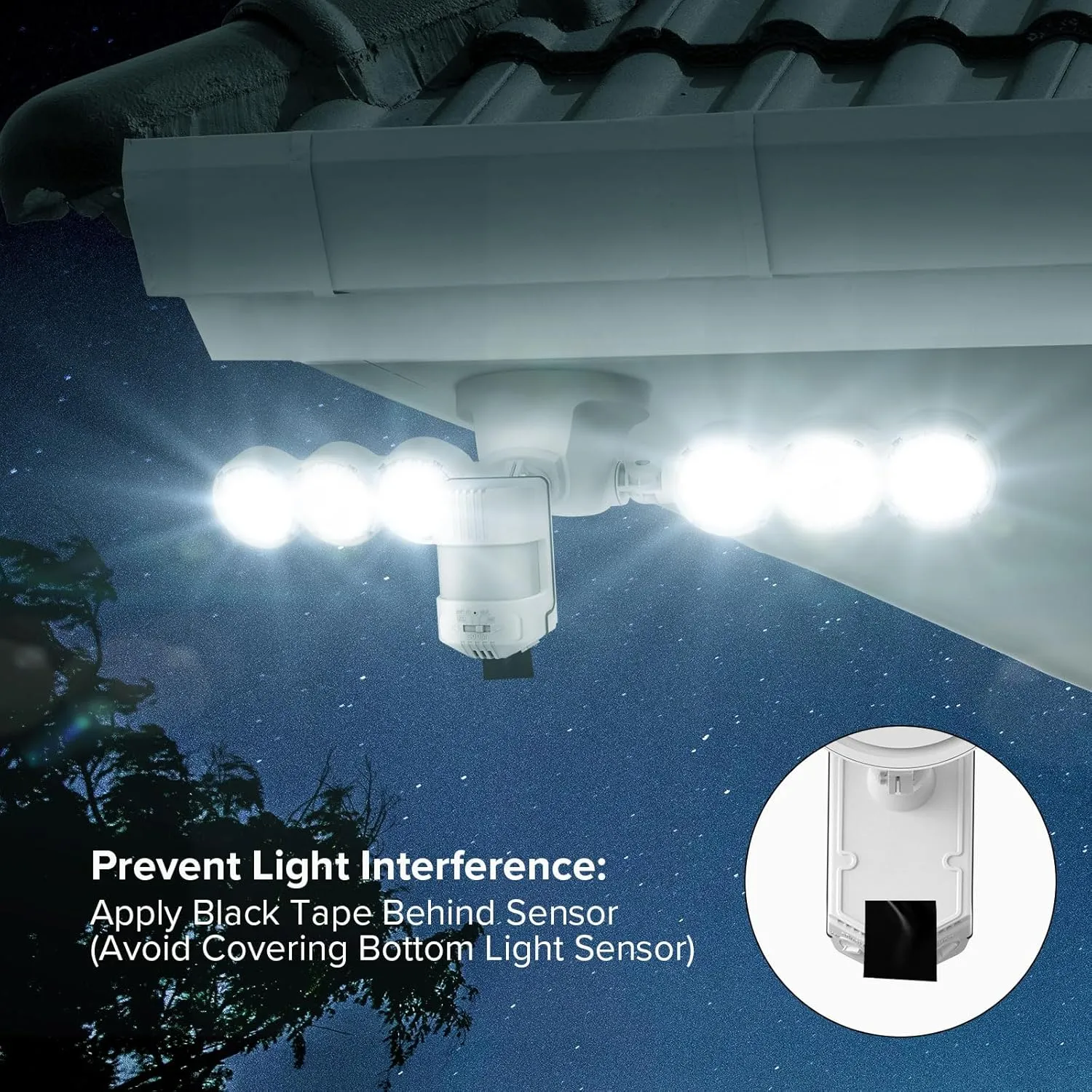 SANSI 55W Motion Sensor Outdoor Lights 7000LM Super Bright LED Security Lights, 5000K Dusk to Dawn Flood Light, 4 Modes,Wide 320°Angle Illumination, for Yard, Patio, Garage, Doorways Wired Not Solar