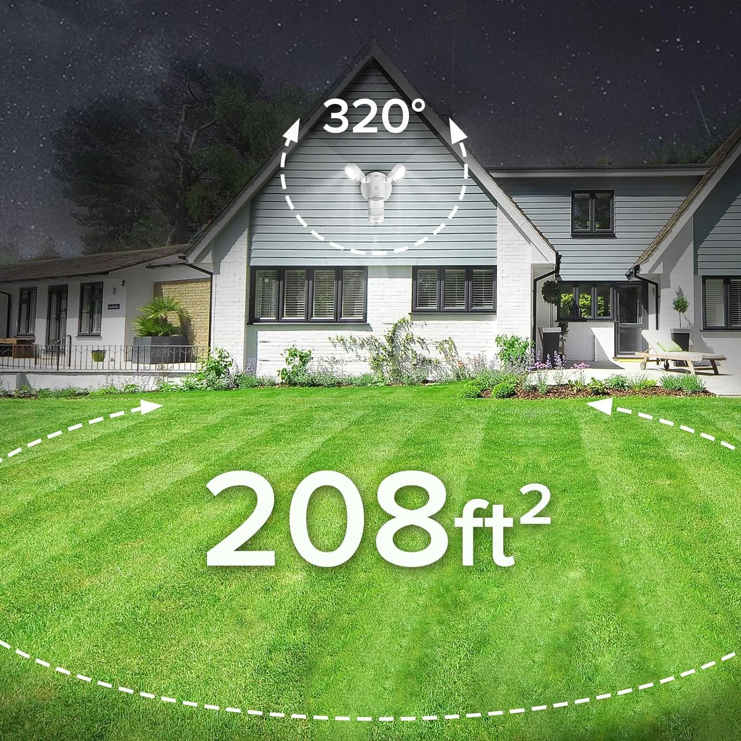 SANSI Upgraded 25W Motion Sensor Outdoor Light 3000LM Flood Lights Outdoor, 5000K Dusk to Dawn Security Light, 4 Modes, 320°Wide Angle Illumination Super Bright for Garage Yard Patio Wired Not Solar