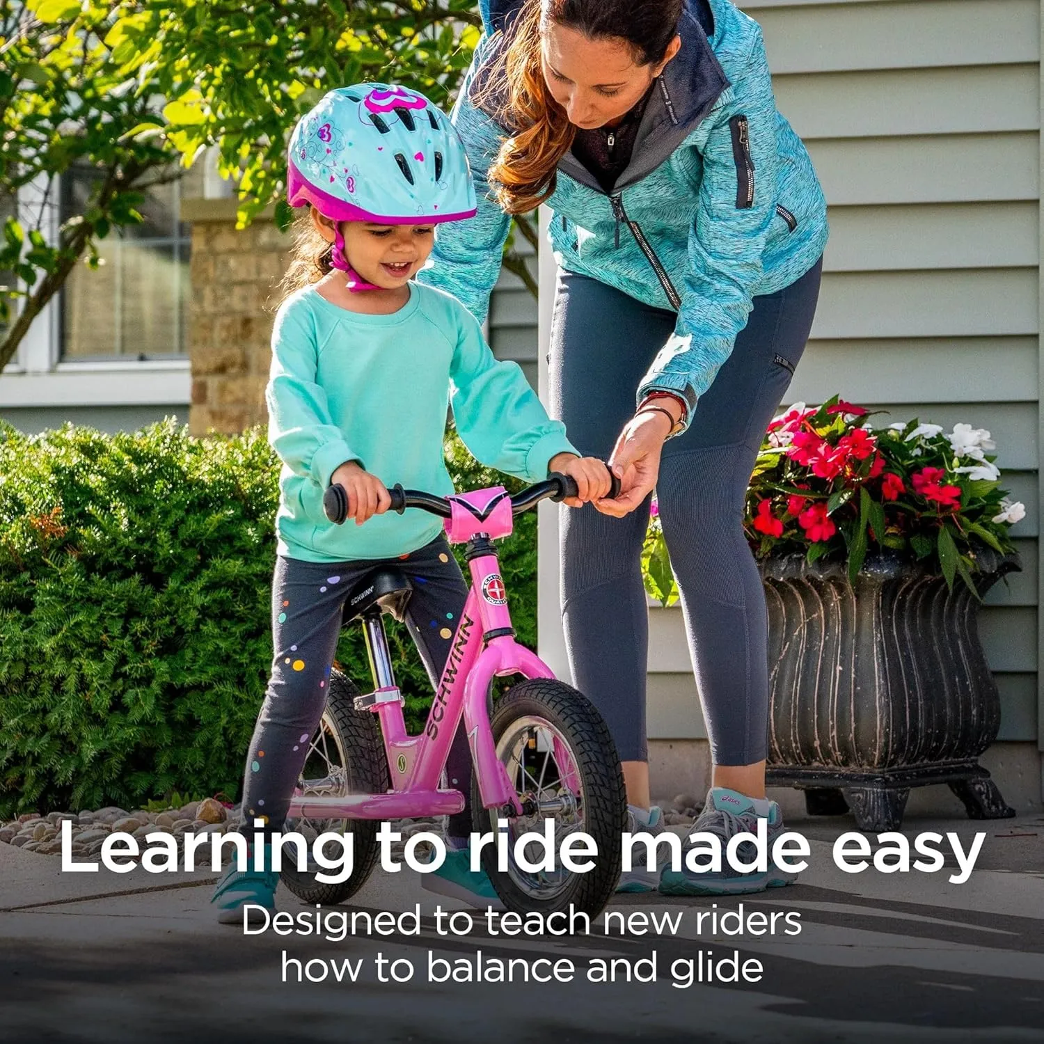 Schwinn Balance Bike, 12 Inch Bike for Kids Ages 2-4, Durable Steel Frame, Padded Seat, Cushioned Grips, Adjustable Seat Grows with Your Child, No Training Wheels Needed, Training Bicycle for Kids