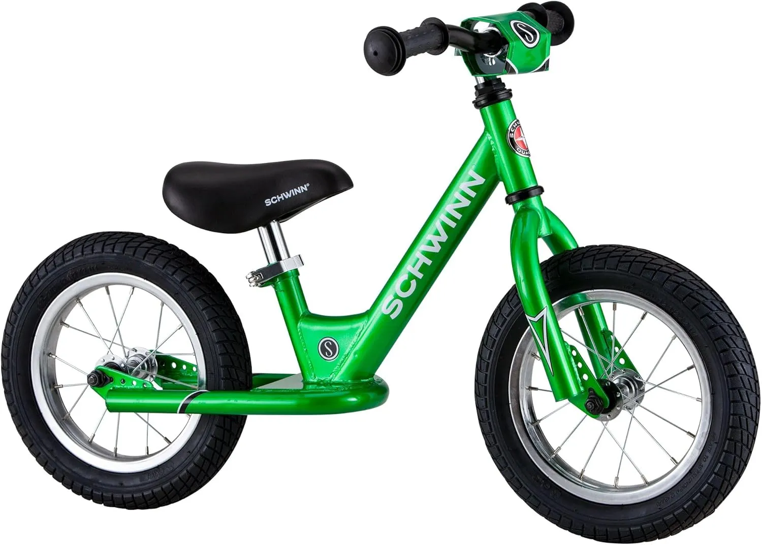 Schwinn Balance Bike, 12 Inch Bike for Kids Ages 2-4, Durable Steel Frame, Padded Seat, Cushioned Grips, Adjustable Seat Grows with Your Child, No Training Wheels Needed, Training Bicycle for Kids