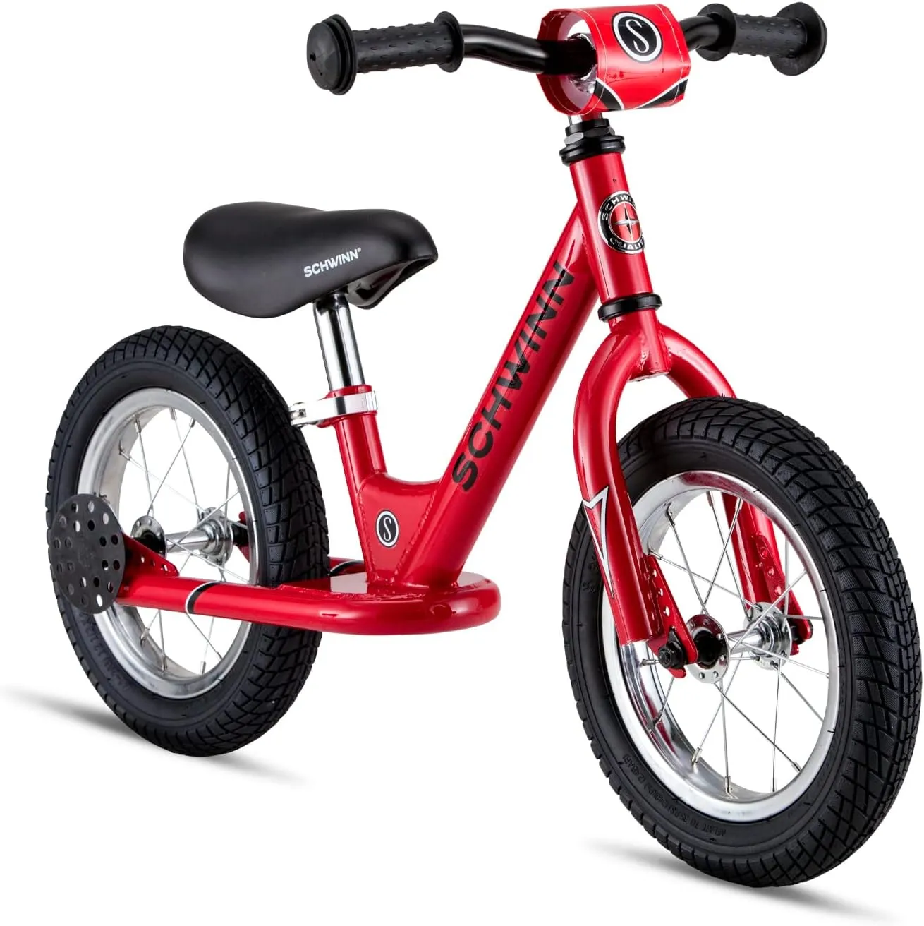 Schwinn Balance Bike, 12 Inch Bike for Kids Ages 2-4, Durable Steel Frame, Padded Seat, Cushioned Grips, Adjustable Seat Grows with Your Child, No Training Wheels Needed, Training Bicycle for Kids
