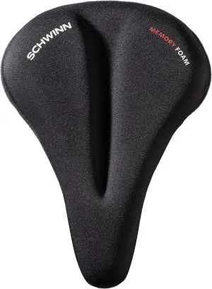 Schwinn Comfort Bike Sport Seat Cover, Sport Memory Foam Padding Dual Strap, Fits Most Seats for Standard or Stationary Bikes
