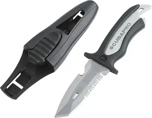 SCUBAPRO Mako Titanium Scuba Diving Knife with 3.5-Inch Blade, Includes Locking Sheath and BCD Mounting Kit