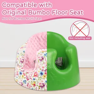 Seat Cover Compatible with Bumbo Seat & Non-Slip Baby Playmat 50'' x 50'', Colourful Floral