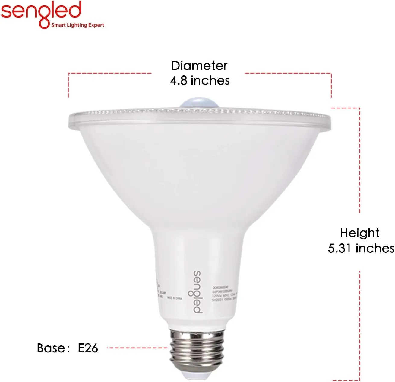 Sengled Motion Sensor Flood Light Bulbs, Dusk to Dawn LED Security Light E26 Base PAR38 Motion Activated 5000K Daylight,1500LM, Waterproof for indoor-outdoor, 2 Pack 4th Gen