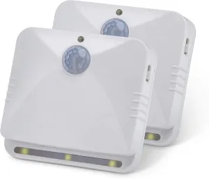 Sensor Brite Wireless Motion-Sensing Path/Step LED Light, Stick Anywhere, Battery-Operated Night Light (2 Pack)