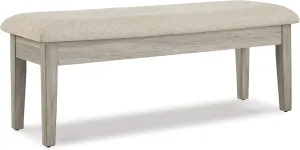 Signature Design by Ashley Parellen Upholstered Storage Dining Bench, Beige
