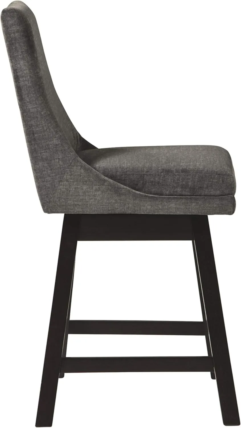 Signature Design by Ashley Tallenger 25" Upholstered Counter Height Barstool, 2 Count, Gray