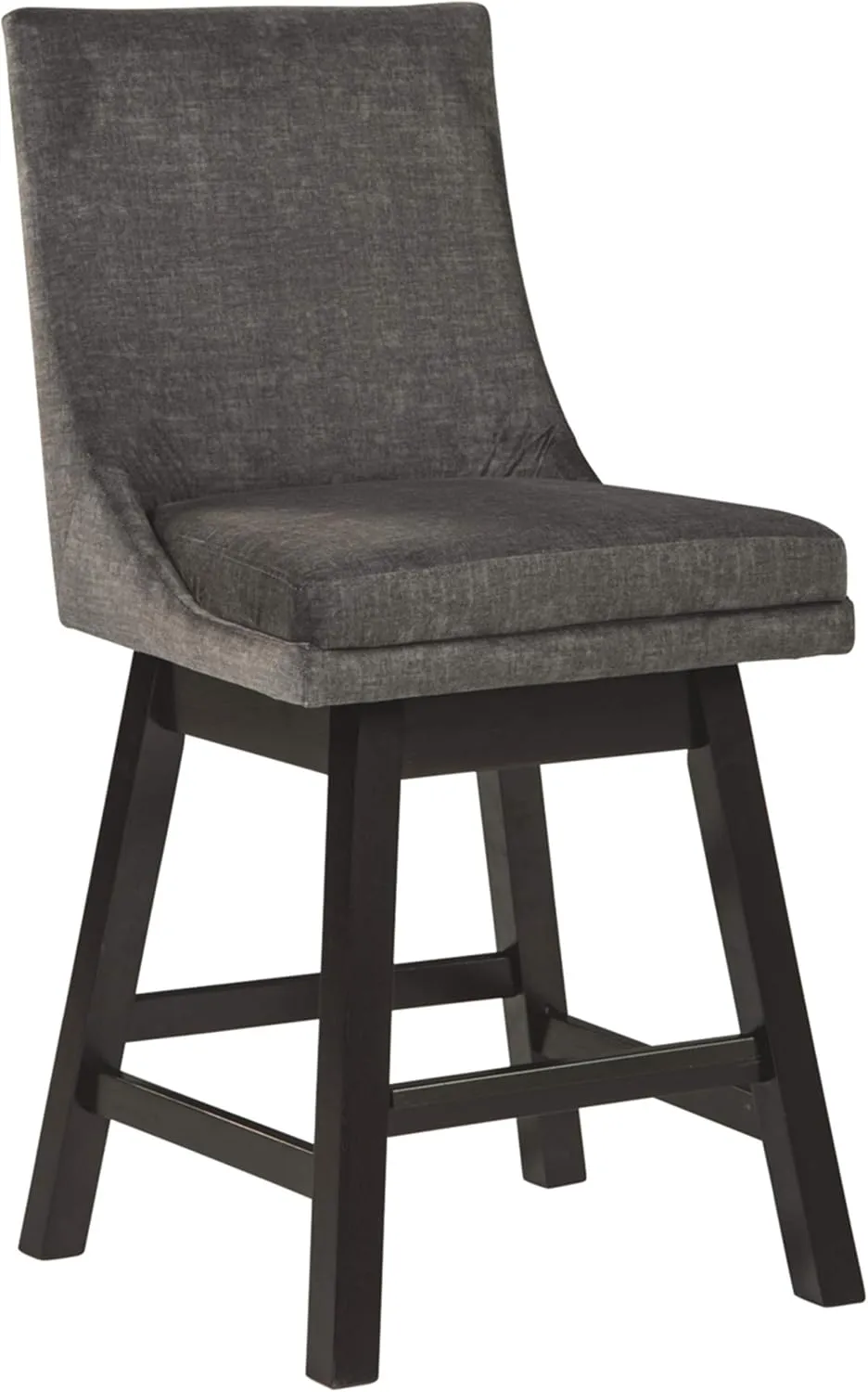 Signature Design by Ashley Tallenger 25" Upholstered Counter Height Barstool, 2 Count, Gray