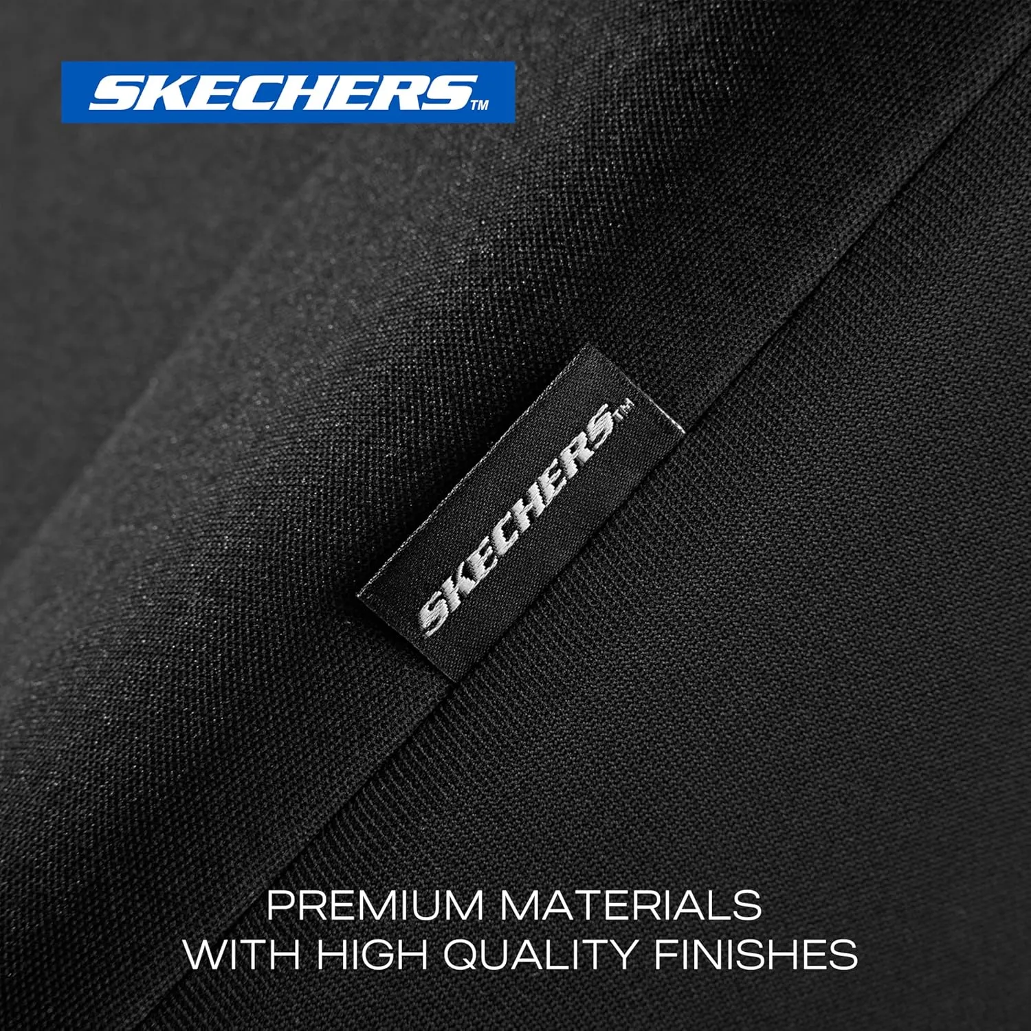 Skechers Car Seat Covers, Premium Breathable Polyester Seat Covers, Car Seat Covers Full Set Airbag Compatible, Automotive Comfort & Protection for Most Cars, Vans, Trucks, SUVs (Full Set,Black)