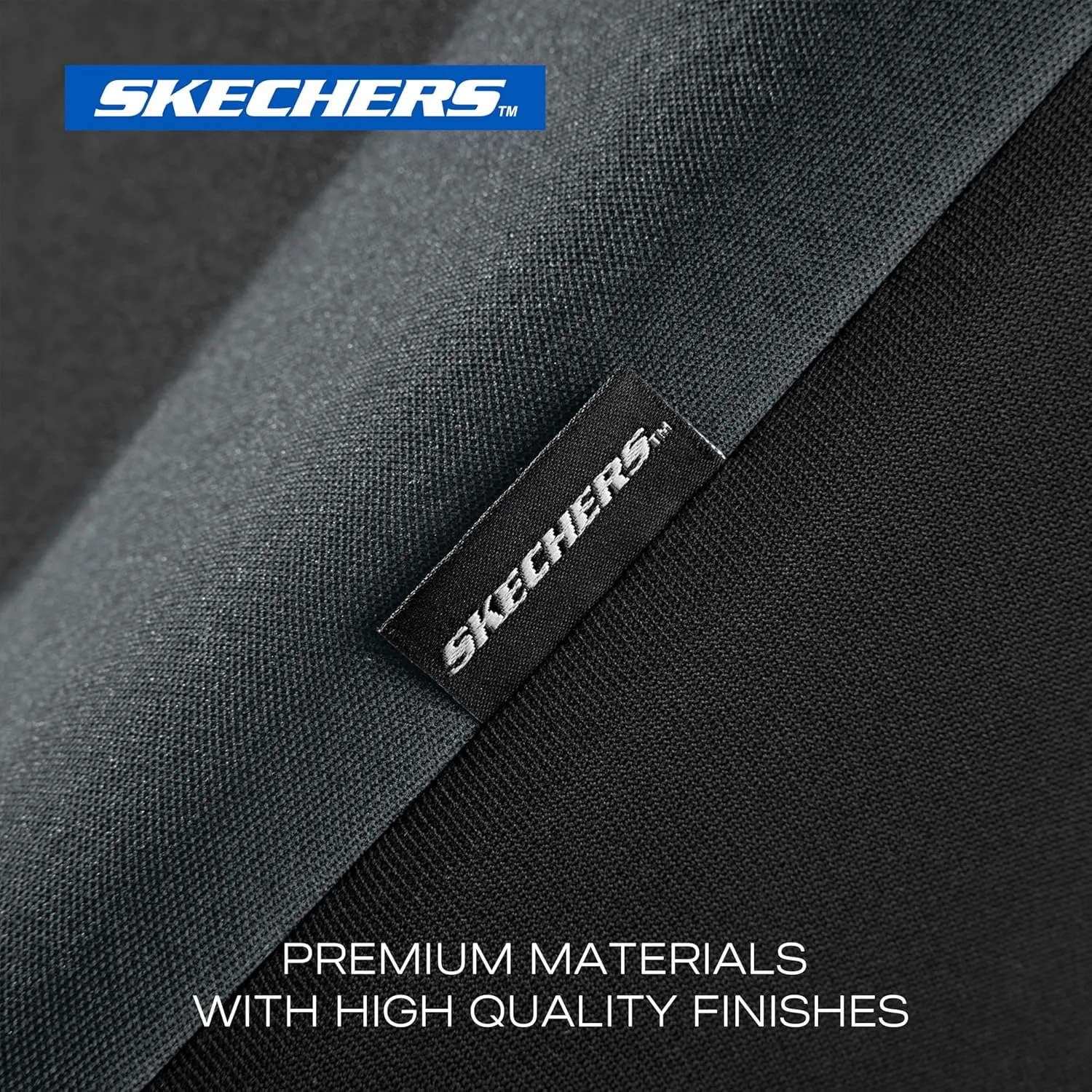 Skechers Car Seat Covers, Premium Breathable Polyester Seat Covers, Car Seat Covers Full Set Airbag Compatible, Automotive Comfort & Protection for Most Cars, Vans, Trucks, SUVs (Full Set,Grey)