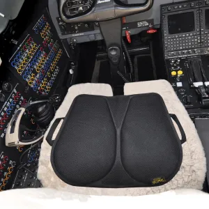 Skwoosh Travel Seat Pad Cushion - Gel, mesh Fabric, Foldable, Handles, Waterproof, Lightweight - for Travel, Pilots and Office - Command Pilot