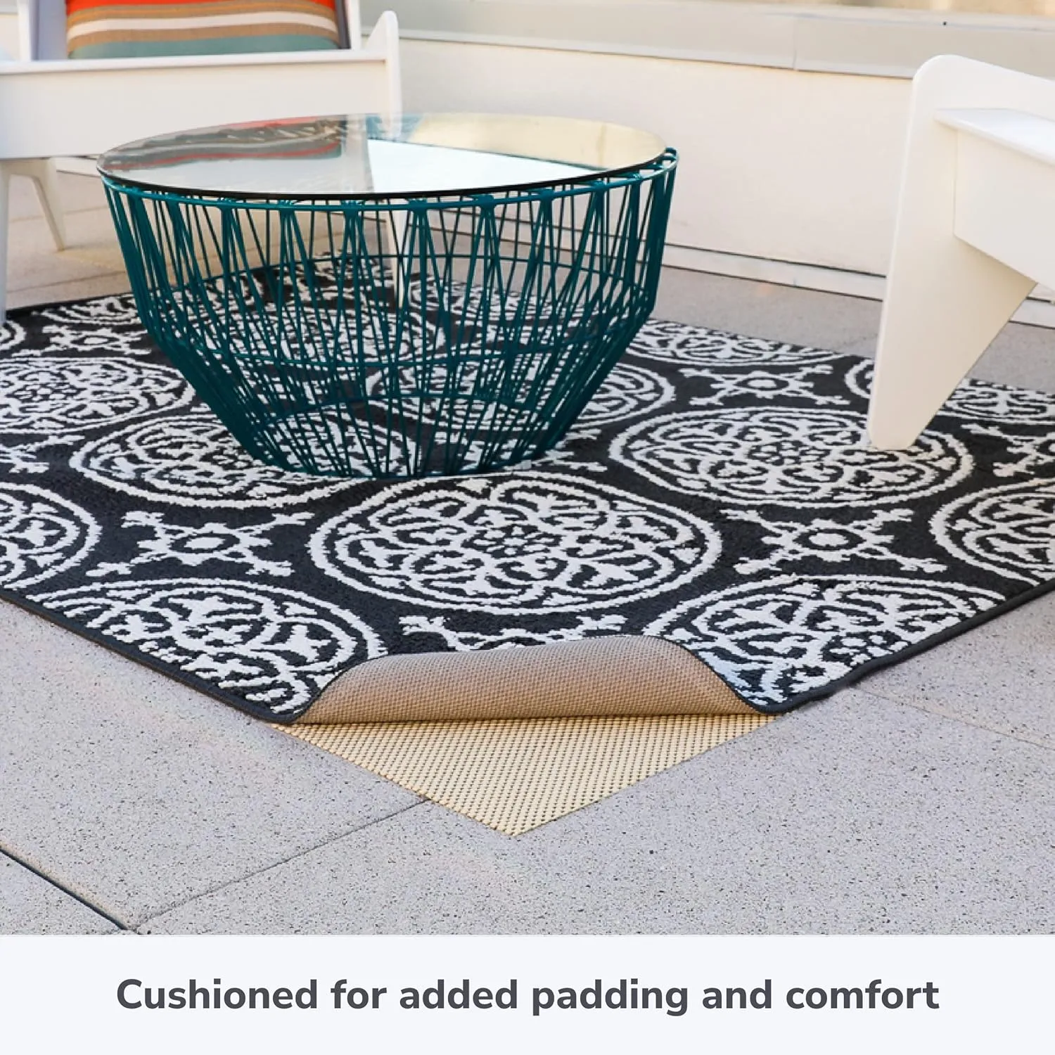 Slip-Stop Super Grip Outdoor, 8 x 11 ft, Non-Slip Rug Pad for Hardwood Floors, USA-Made Outdoor Rug Pad Prevents Outdoor Rugs from Sliding