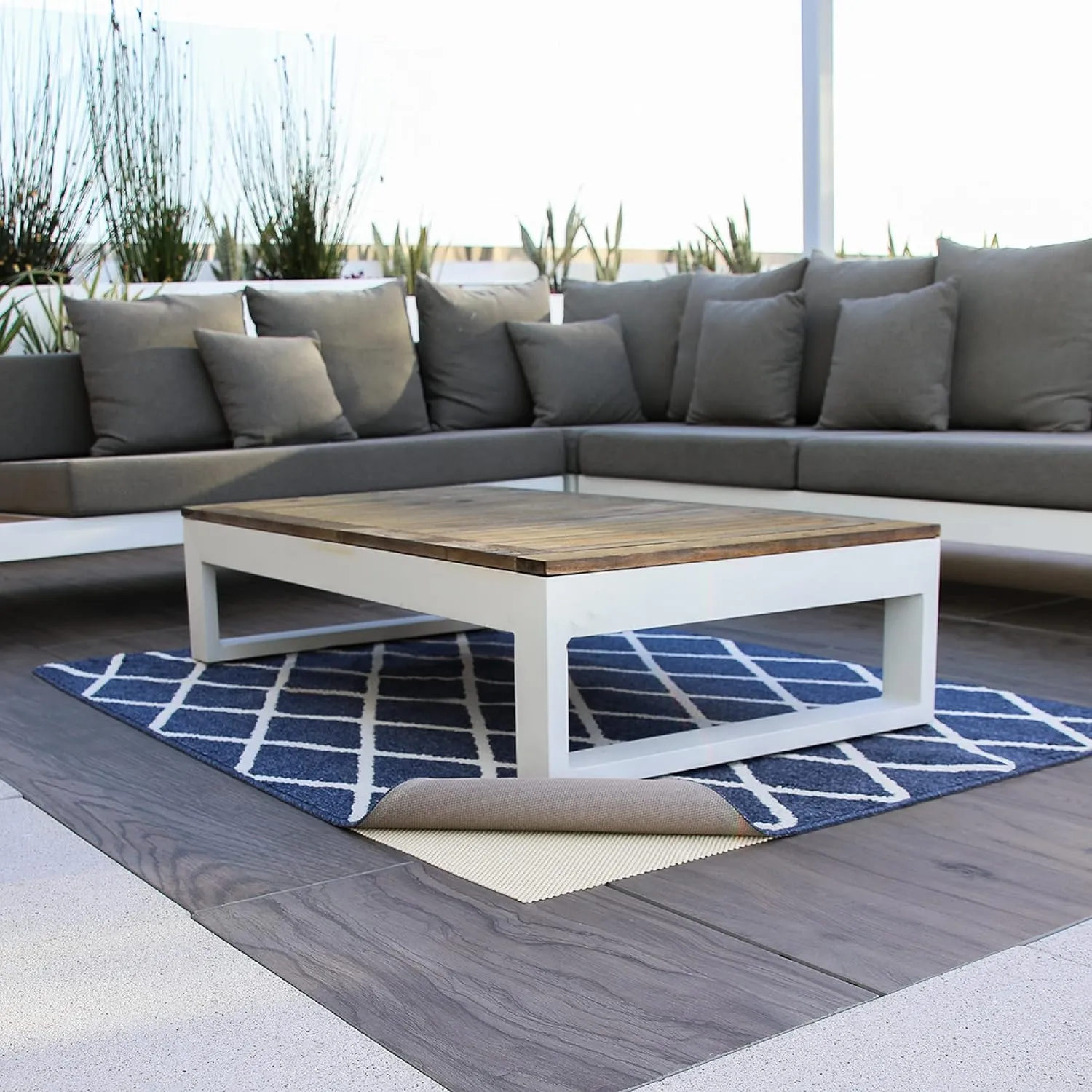 Slip-Stop Super Grip Outdoor, 8 x 11 ft, Non-Slip Rug Pad for Hardwood Floors, USA-Made Outdoor Rug Pad Prevents Outdoor Rugs from Sliding